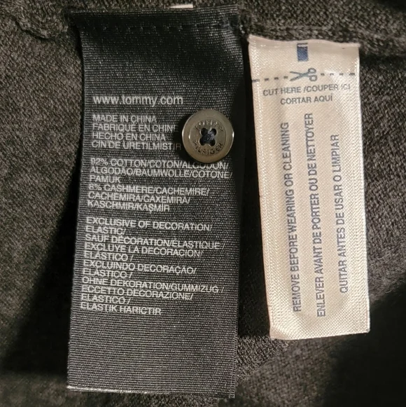 Tommy Hilfiger Cotton Cashmere Cardigan Poet Core Academia Romantic Old Money M - Picture 6 of 6